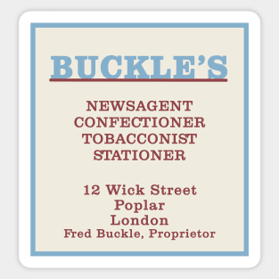 Buckle's Newsagent Call the Midwife London Poplar Sticker
